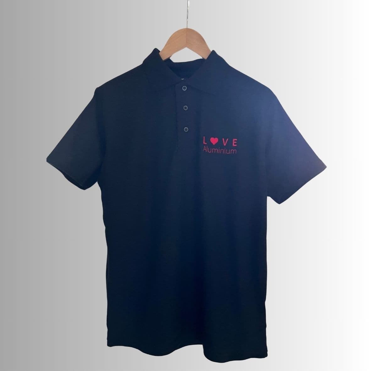 Navy polo shirt with embroidered logo