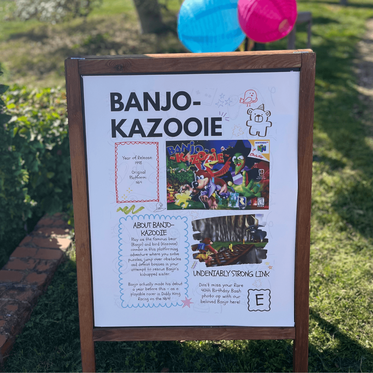 Outdoor A-board event signage